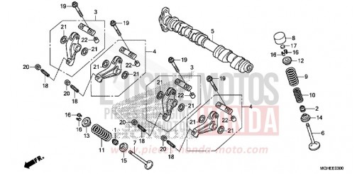 ARBRE A CAMES/SOUPAPE (AVANT) VFR1200XDE de 2014